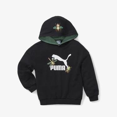  Puma Small World Prime Hoodie Çocuk Siyah Sweatshirt