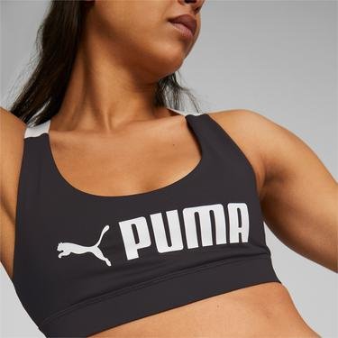  Puma Mid Impact Puma Fit Kadın Siyah Bra