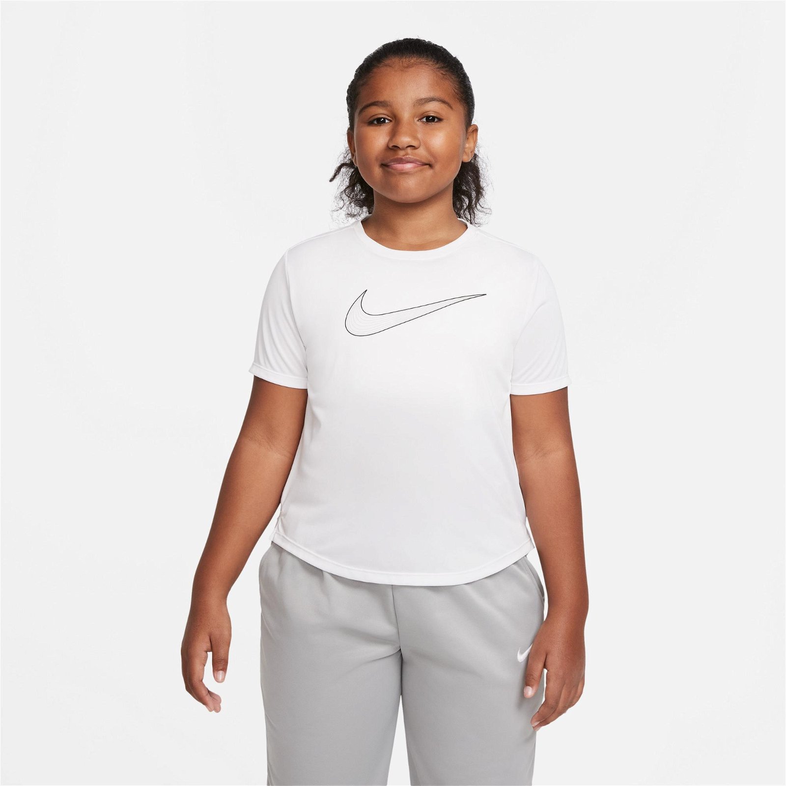 Nike Dri-FIT One Top Gx Çocuk Beyaz T-Shirt