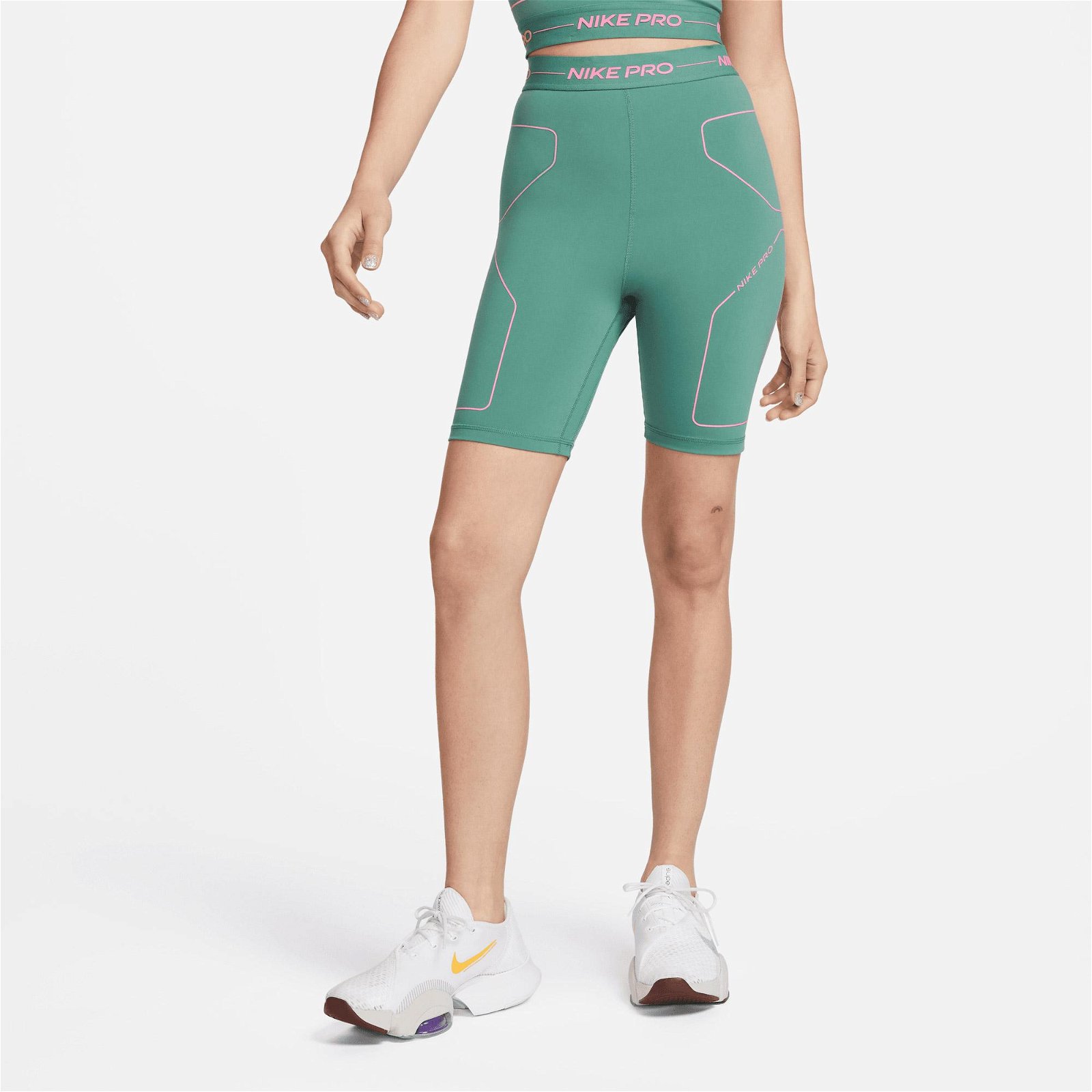 Nike Pro Dri-FIT Essential Novalty High Rise 7İnç Kadın Yeşil Kısa Tayt