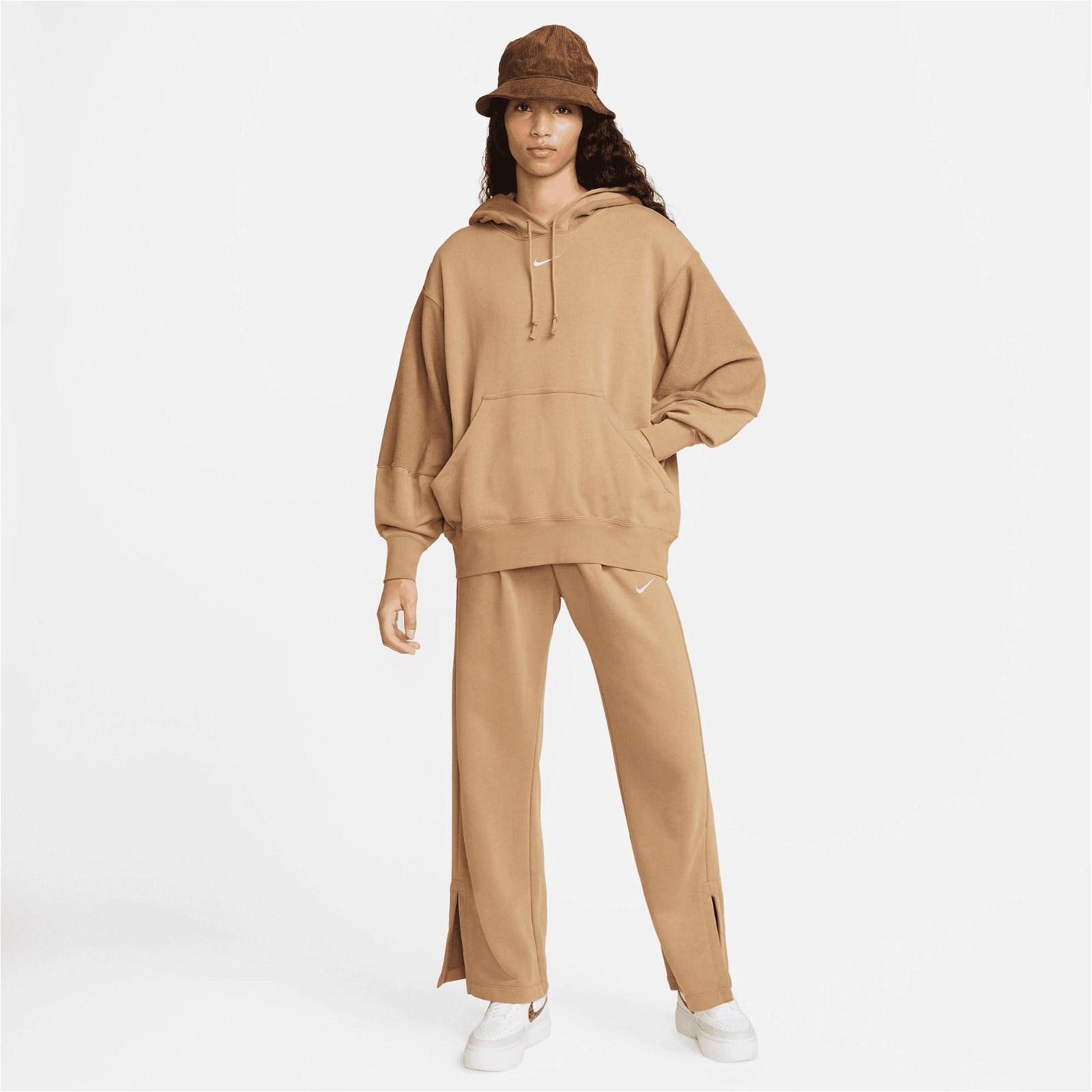 Nike Sportswear Everyday Mod Fleece Hoodie Kadın Bej Sweatshirt