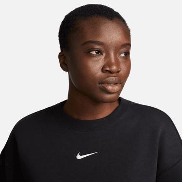  Nike Sporstswear Phoenix Fleece Os Crew Kadın Siyah Sweatshirt