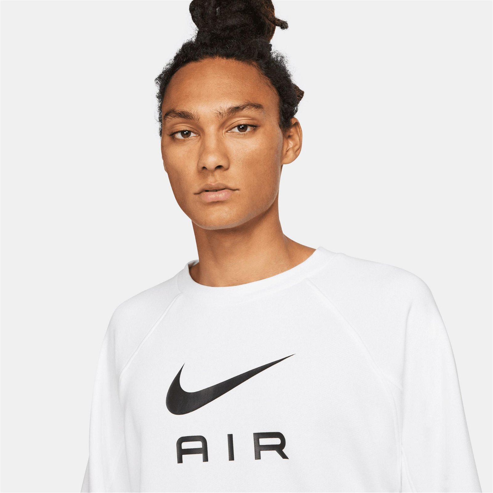 Nike Sportswear Air Ft Crew Erkek Beyaz Sweatshirt