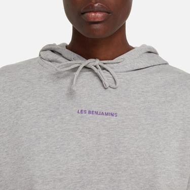  Les Benjamins Core Kadın Gri Hoodie Sweatshirt