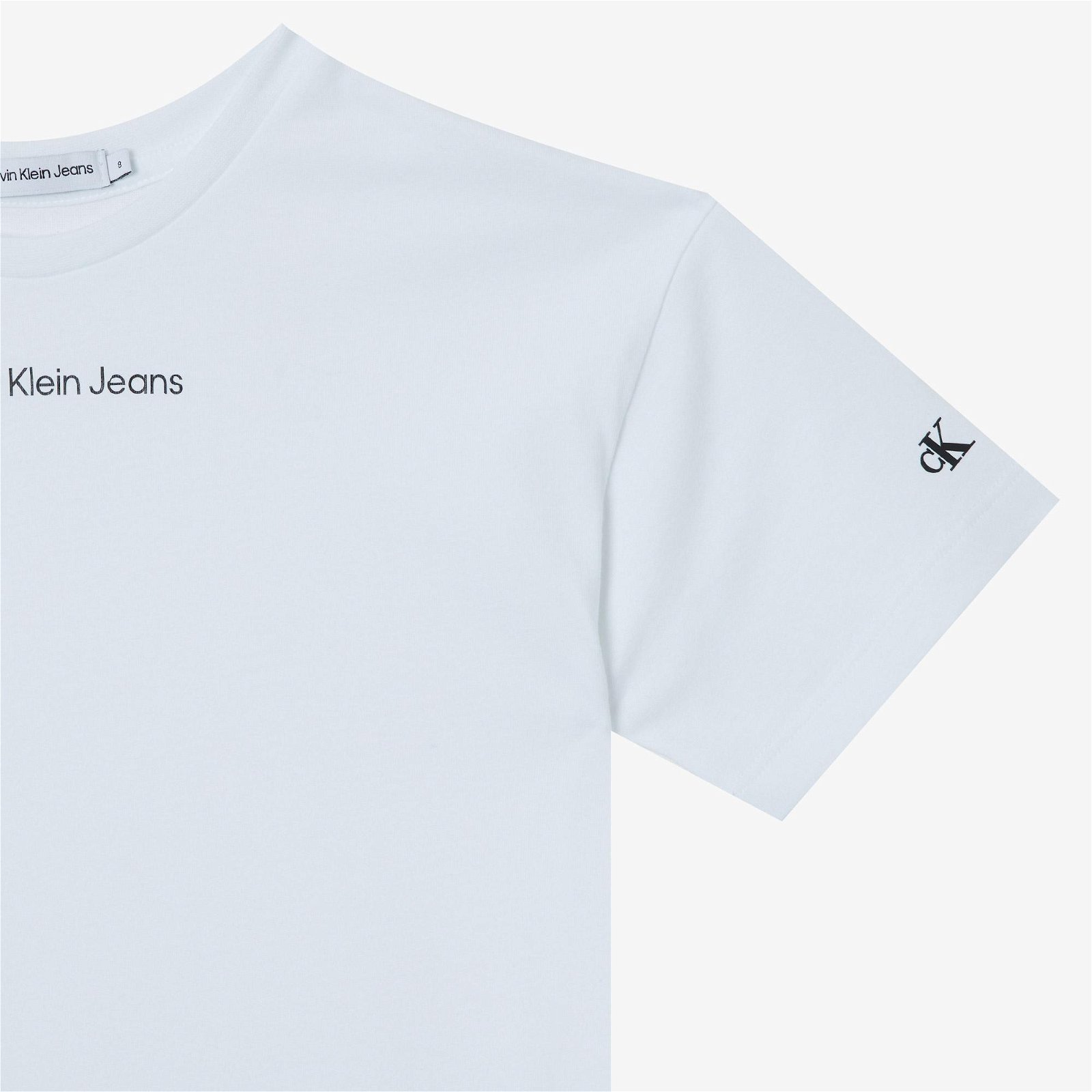 Calvin Klein Jeans Logo Boxy Çocuk Beyaz T-Shirt