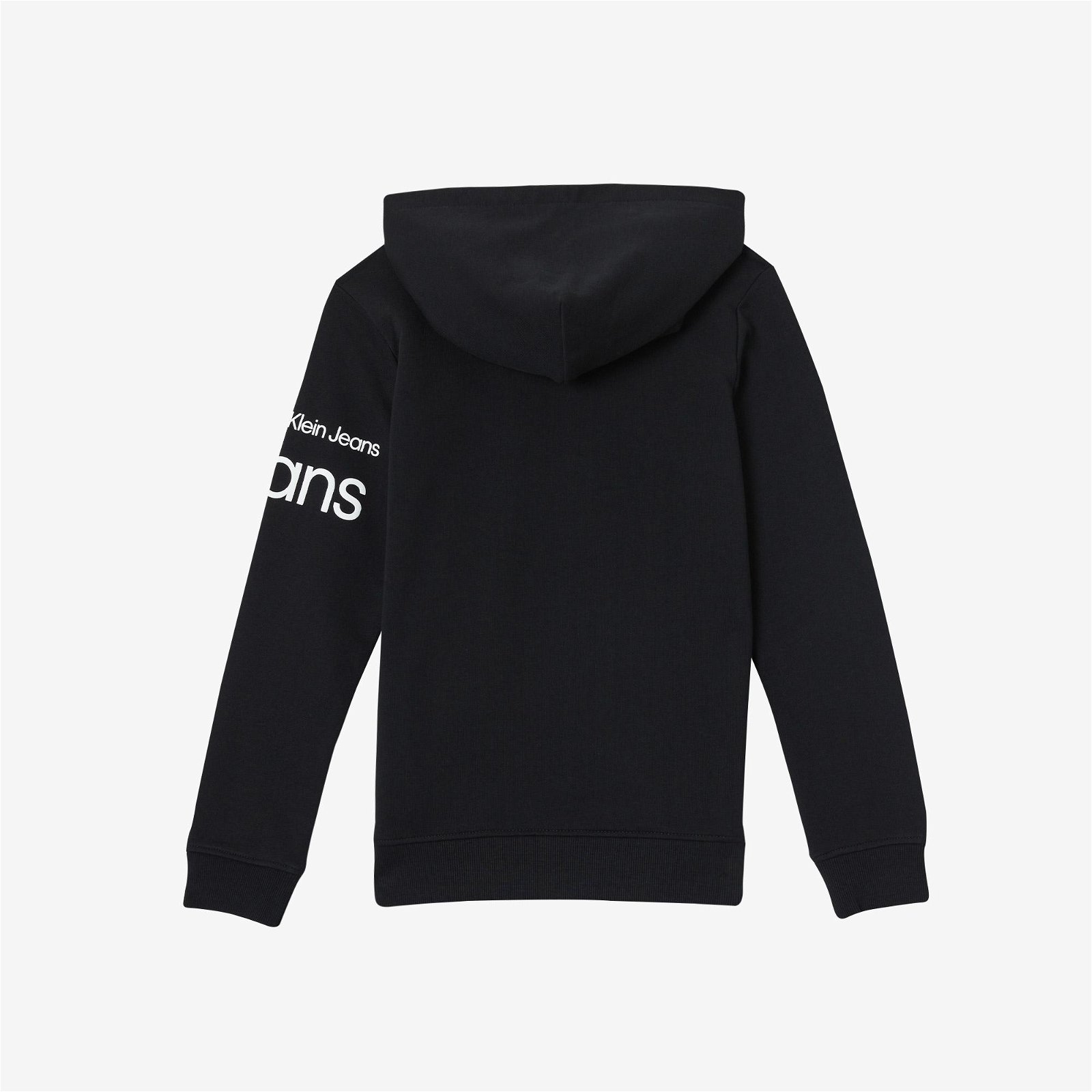 Calvin Klein Institutional Lined Logo Hoodie Çocuk Siyah Sweatshirt