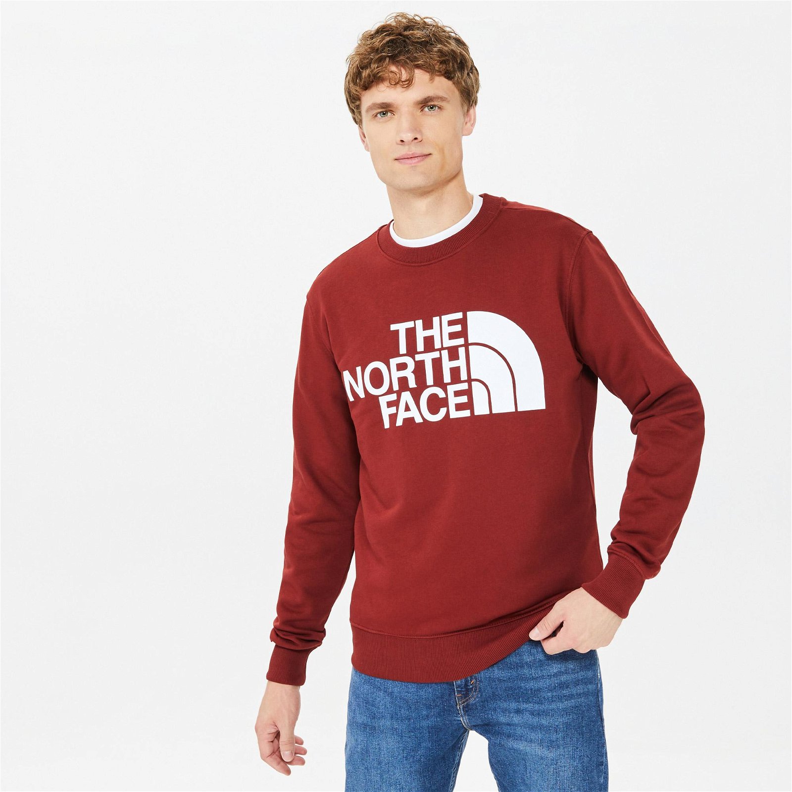 The North Face Standard Crew Erkek Kırmızı Sweatshirt