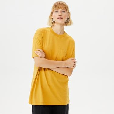  American Vintage Mc Col Rond Kadın Sarı T-Shirt