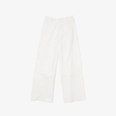  Lacoste Kadın Classic Fit Beyaz Pantolon