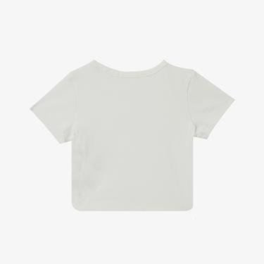  Calvin Klein Monogram Badge Rib Çocuk Beyaz T-Shirt