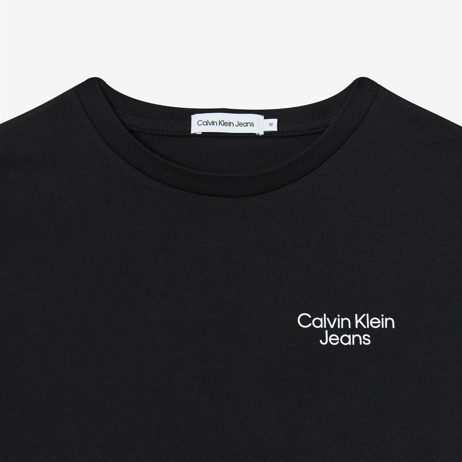 Calvin Klein Jeans Stack Logo Çocuk Siyah T-Shirt
