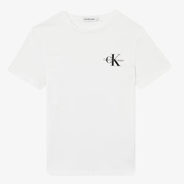  Calvin Klein Chest Monogram Beyaz Çocuk Sweatshirt