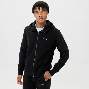  Calvin Klein Micro Logo Repreve Hoodie Erkek Siyah Sweatshirt