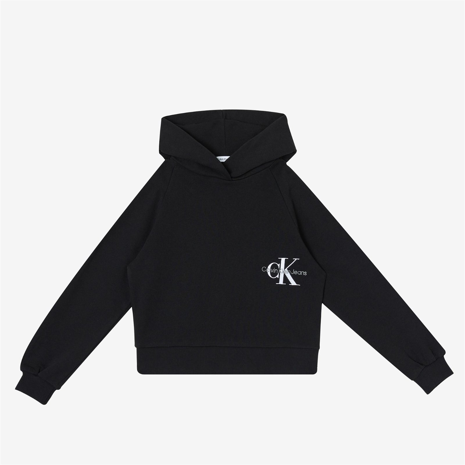 Calvin Klein Monogram Off Placed Hoodie Çocuk Siyah Sweatshirt