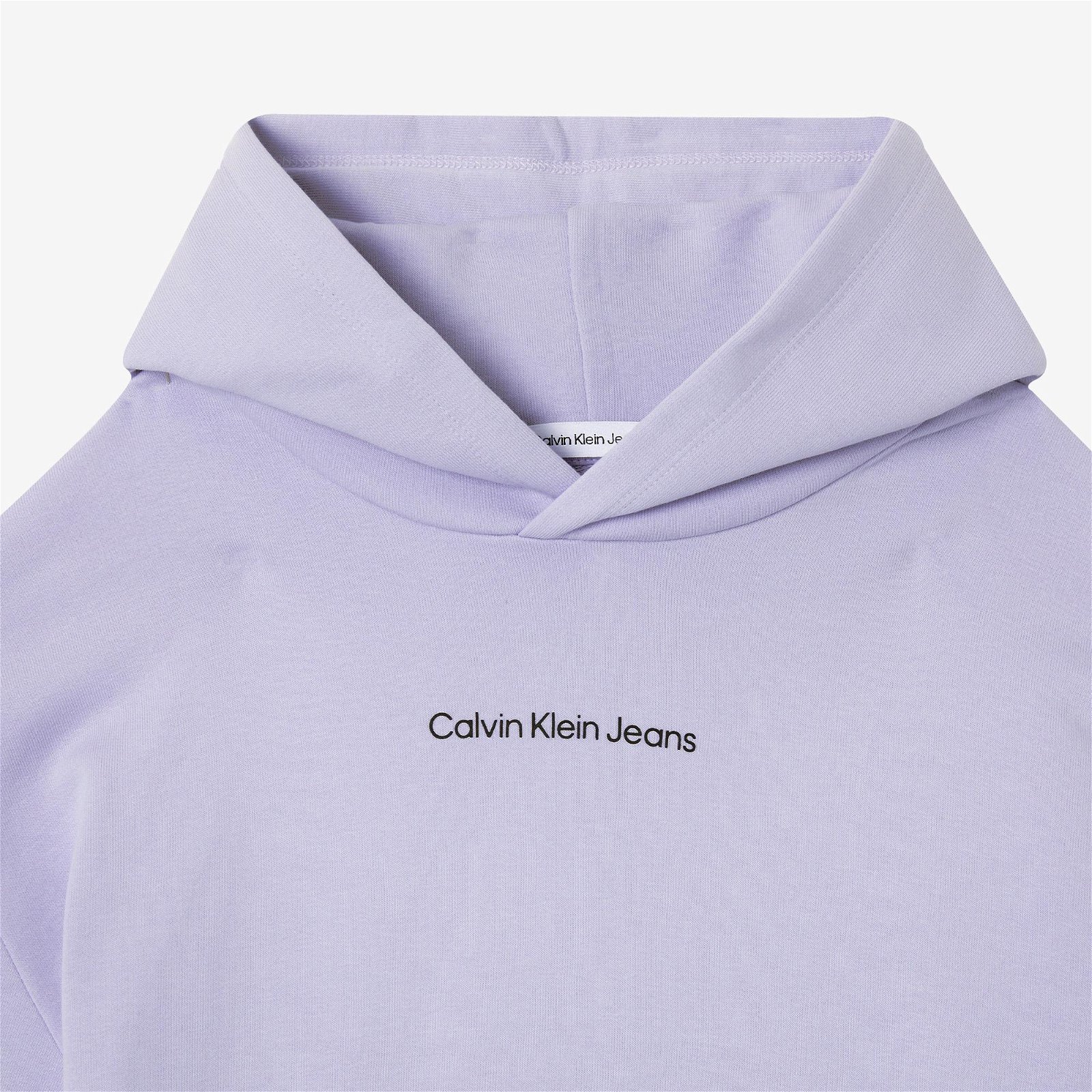 Calvin Klein Jeans Logo Boxy Hoodie Çocuk Mor Sweatshirt
