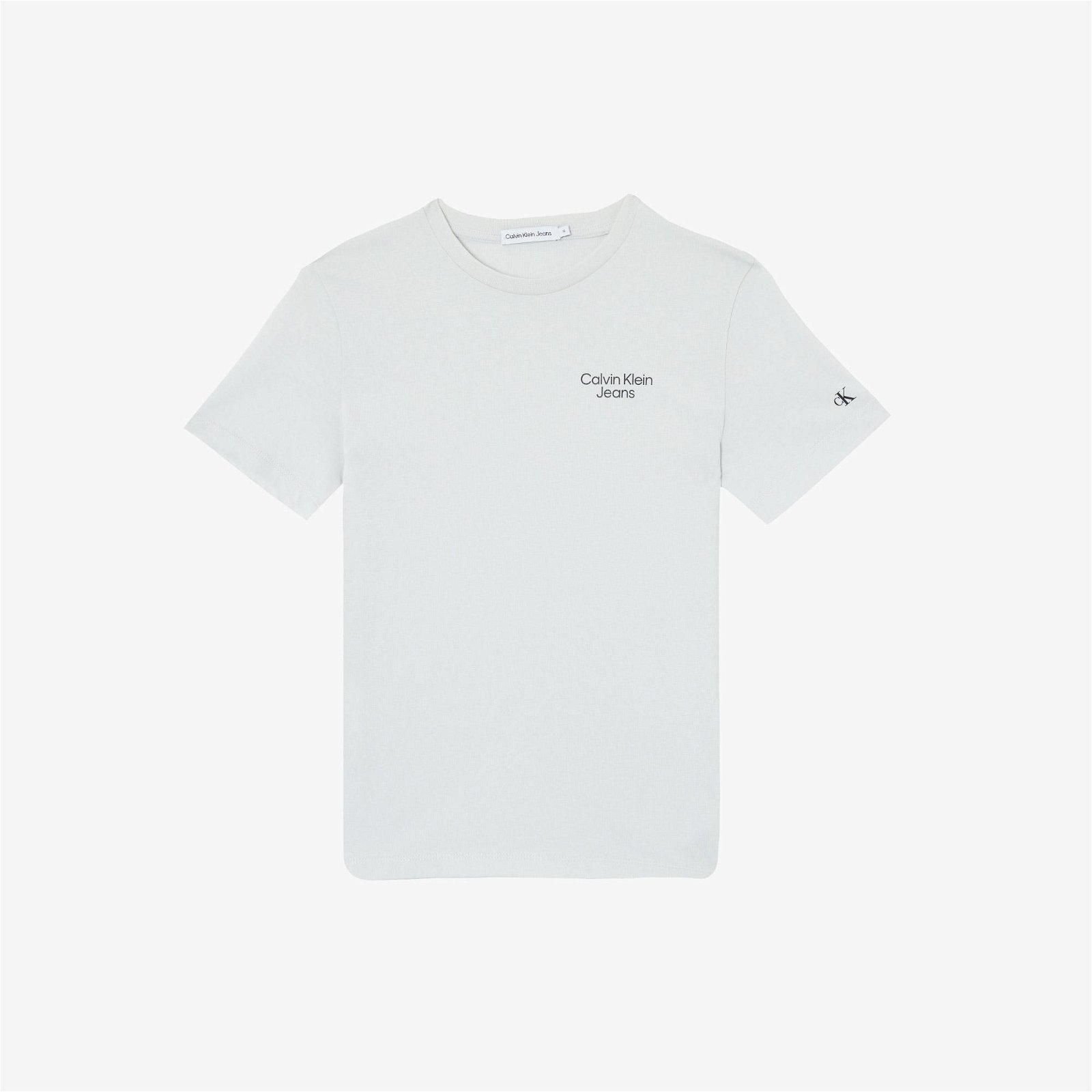 Calvin Klein Jeans Stack Logo Çocuk Gri T-Shirt