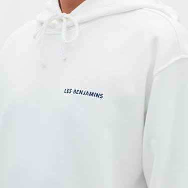  Les Benjamins Essentials Erkek Beyaz Hoodie Sweatshirt