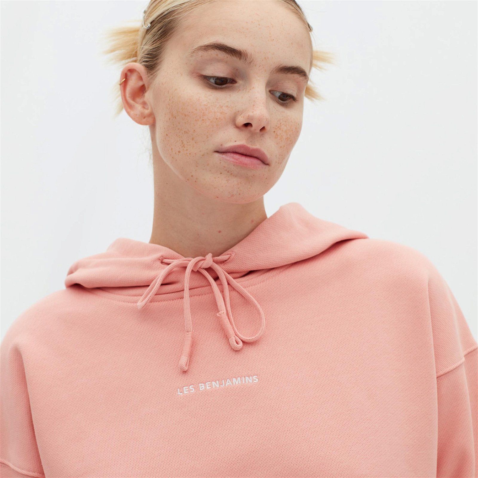 Les Benjamins Essentials Kadın Pembe Hoodie Sweatshirt