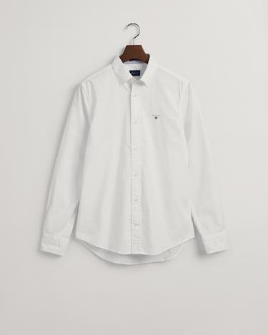  Gant Erkek Beyaz Slim Fit Düğmeli Yaka Gömlek