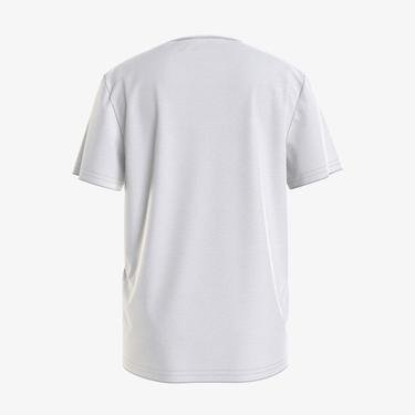  Calvin Klein Grid Monogram Logo Çocuk Beyaz T-Shirt