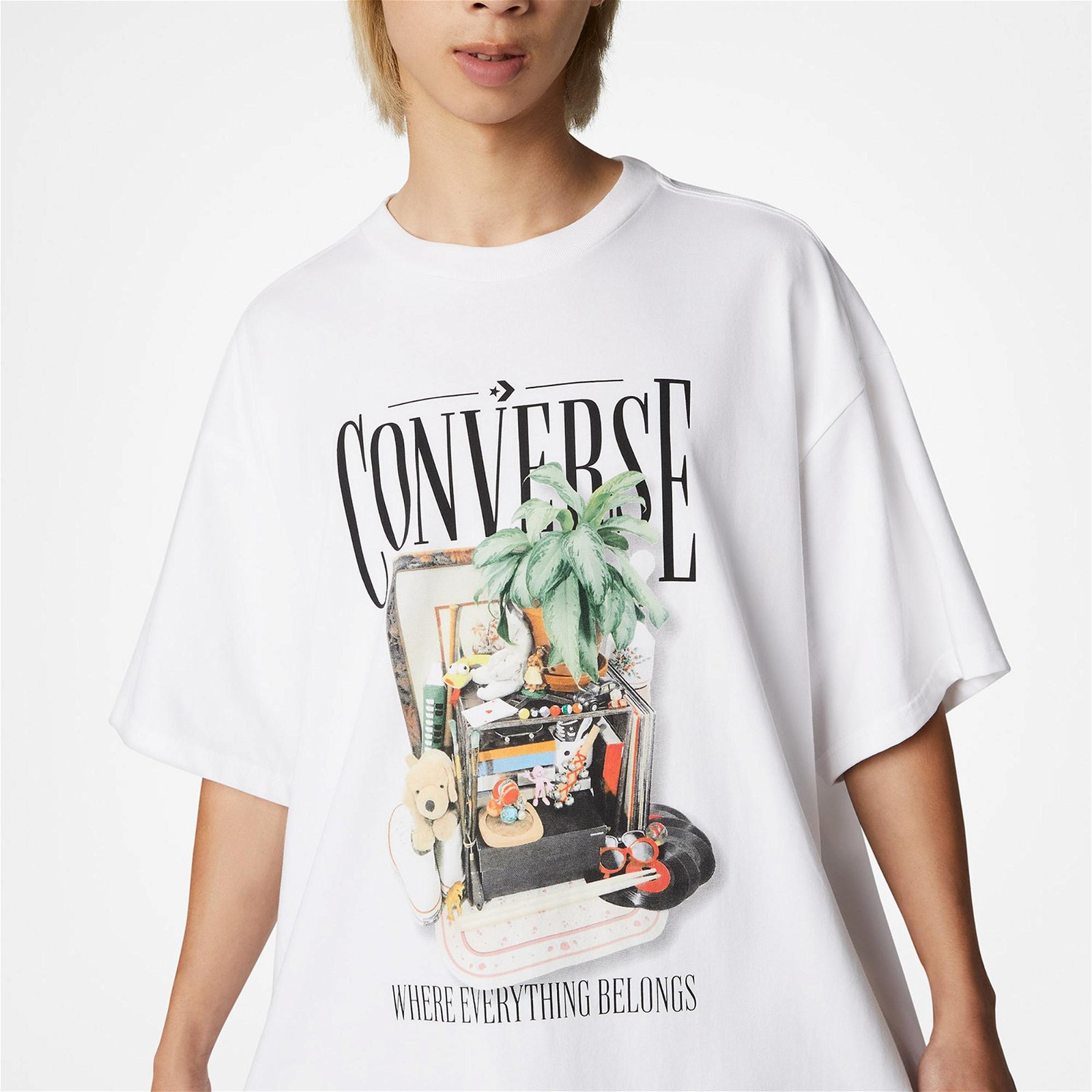 Converse Hidden Treasures Unisex Beyaz T-Shirt