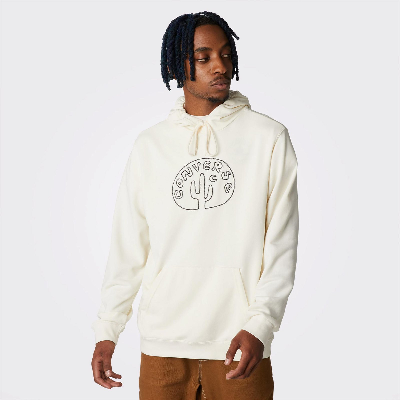 Converse Desert Graphic Pullover Hoodie Erkek Krem Sweatshirt