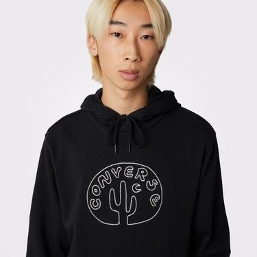  Converse Desert Graphic Pullover Hoodie Erkek Siyah Sweatshirt
