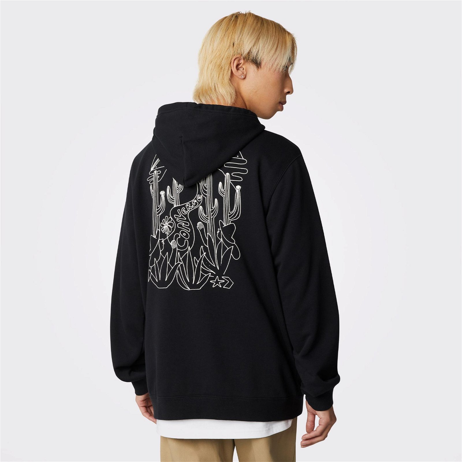 Converse Desert Graphic Pullover Hoodie Erkek Siyah Sweatshirt