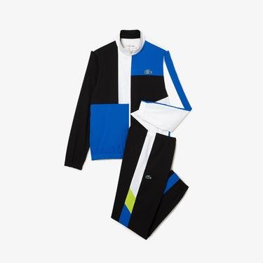  Lacoste SPORT Erkek Regular Fit Uzun Kollu Dik Yaka Renk Bloklu Baskılı Renkli Eşofman Takımı