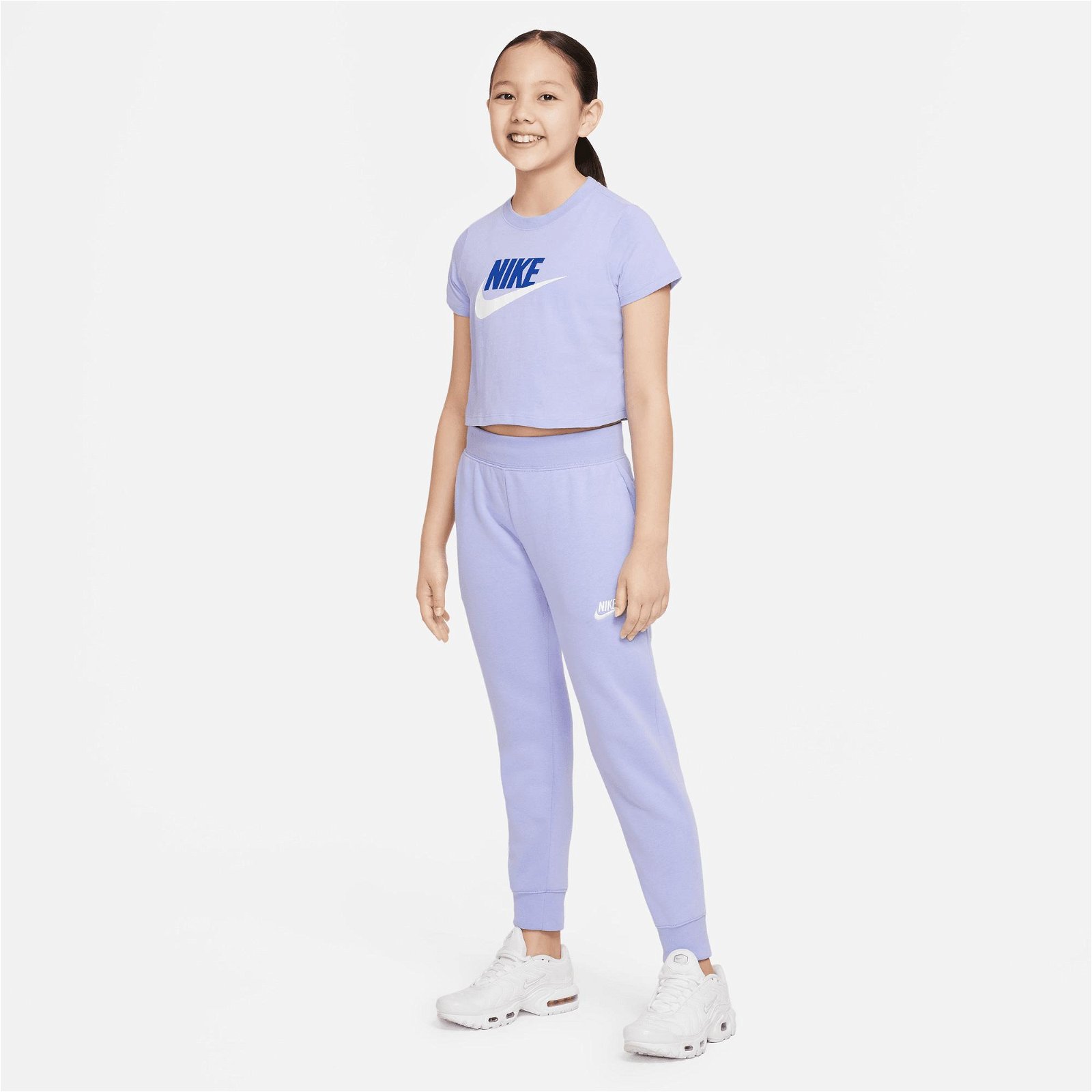 Nike Sportswear Crop Futura Çocuk Mor T-Shirt