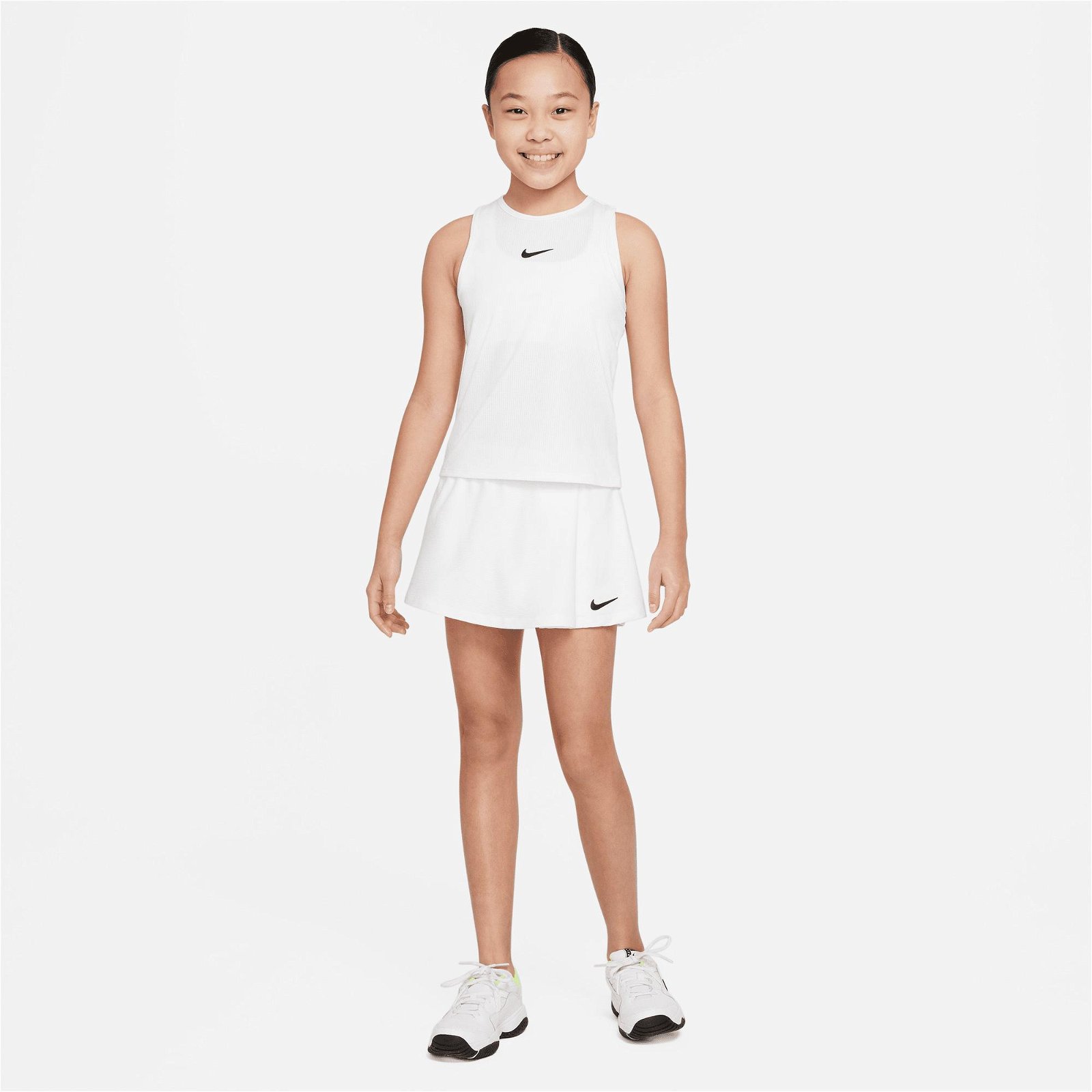 Nike Court Dri-FIT Victory Flouncy Çocuk Beyaz Etek