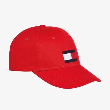  Tommy Hilfiger Big Flag Çocuk Kırmızı Şapka