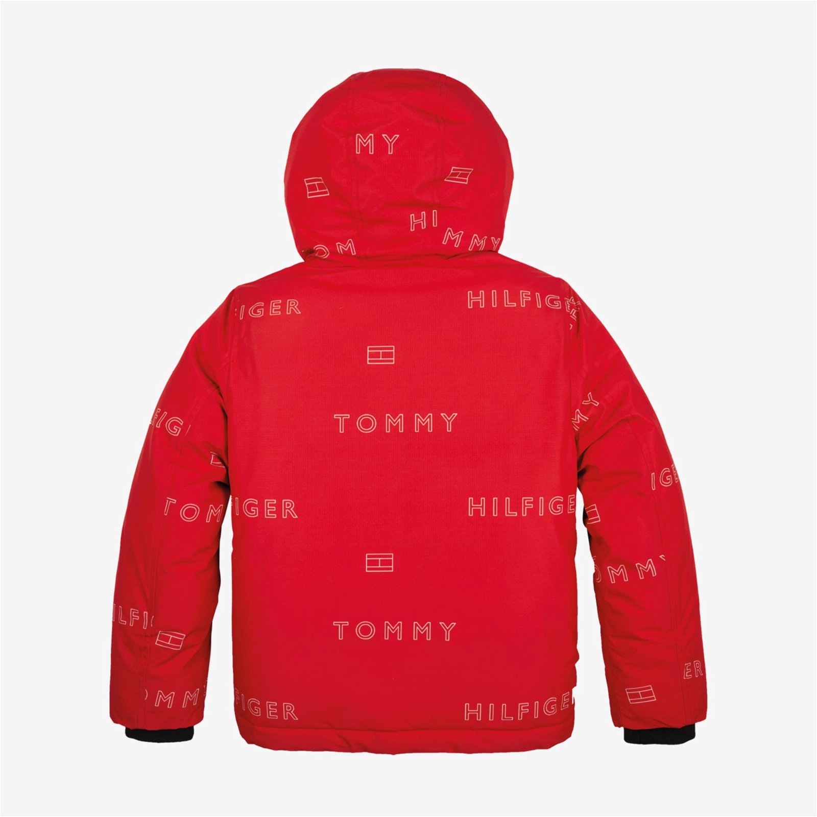 Tommy Hilfiger Logo Repeat Çocuk Kırmızı Ceket