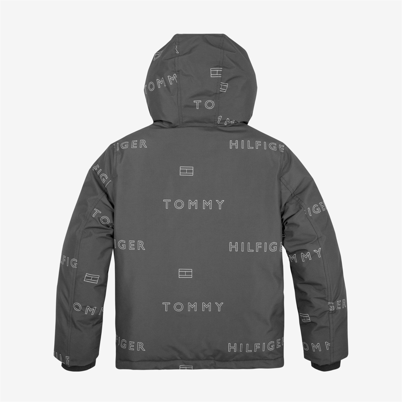 Tommy Hilfiger Logo Repeat Çocuk Siyah Ceket