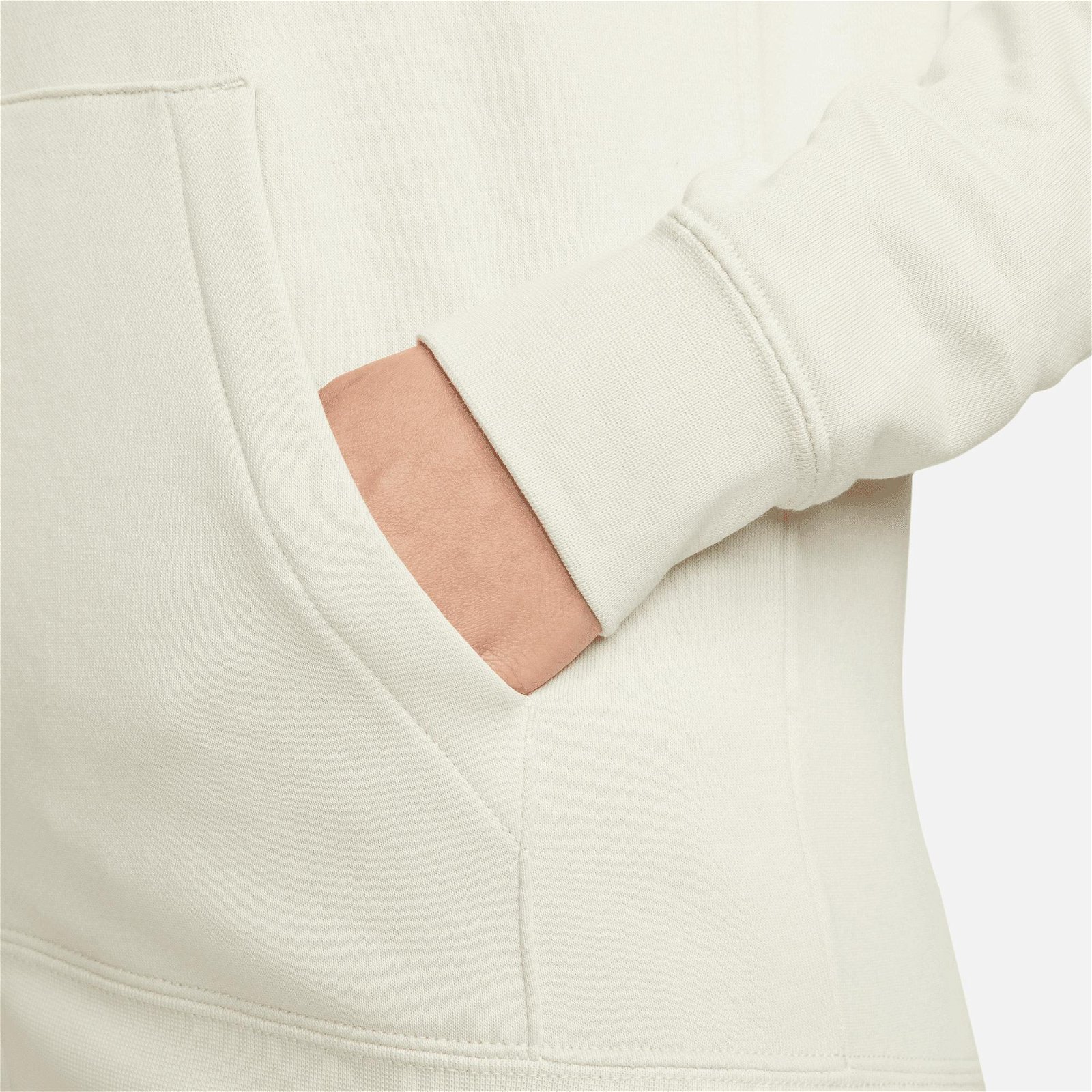 Nike Sportswear Essential Fleece  Hoodie Kadın Beyaz Sweatshirt