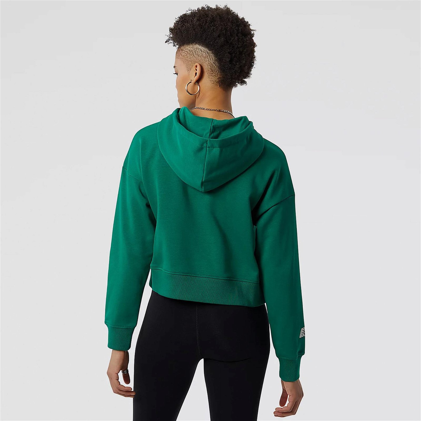 New Balance Essentials Hoodie Kadın Yeşil Sweatshirt