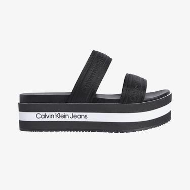  Calvin Klein Flatform Twostraps Kadın Siyah Sandalet