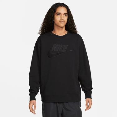 Nike Club+ Ft Crew Erkek Siyah Sweatshirt