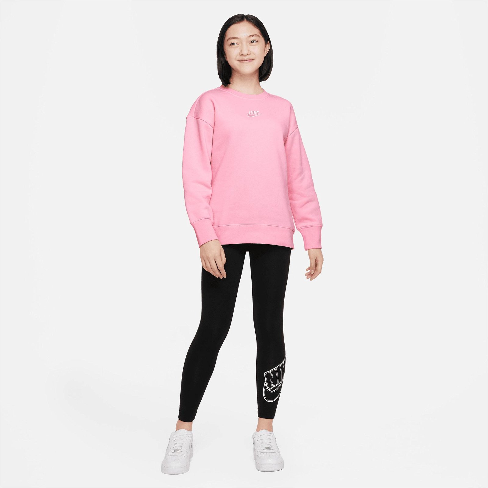 Nike Sportswear Club Fleece Older Kids' Çocuk Pembe Sweatshirt