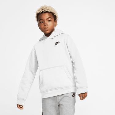  Nike Sportswear Club Pullover Hoodie Çocuk Beyaz Sweatshirt