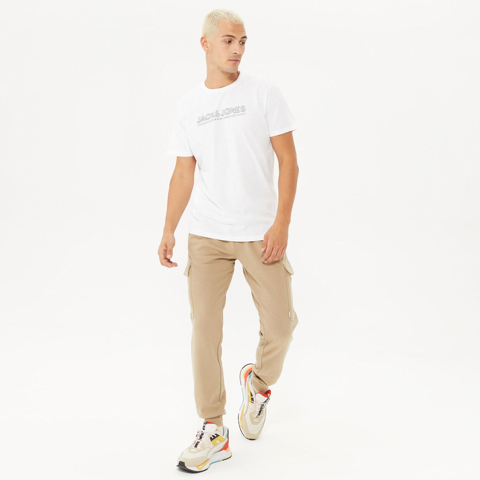Jack & Jones St Gordon Shark Cargo Erkek Krem Eşofman Altı