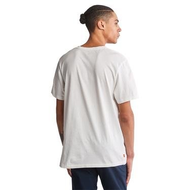  Timberland Kennebec Linear Erkek Beyaz T-Shirt