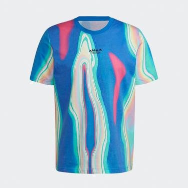  adidas Hyperreal Erkek Mavi T-Shirt