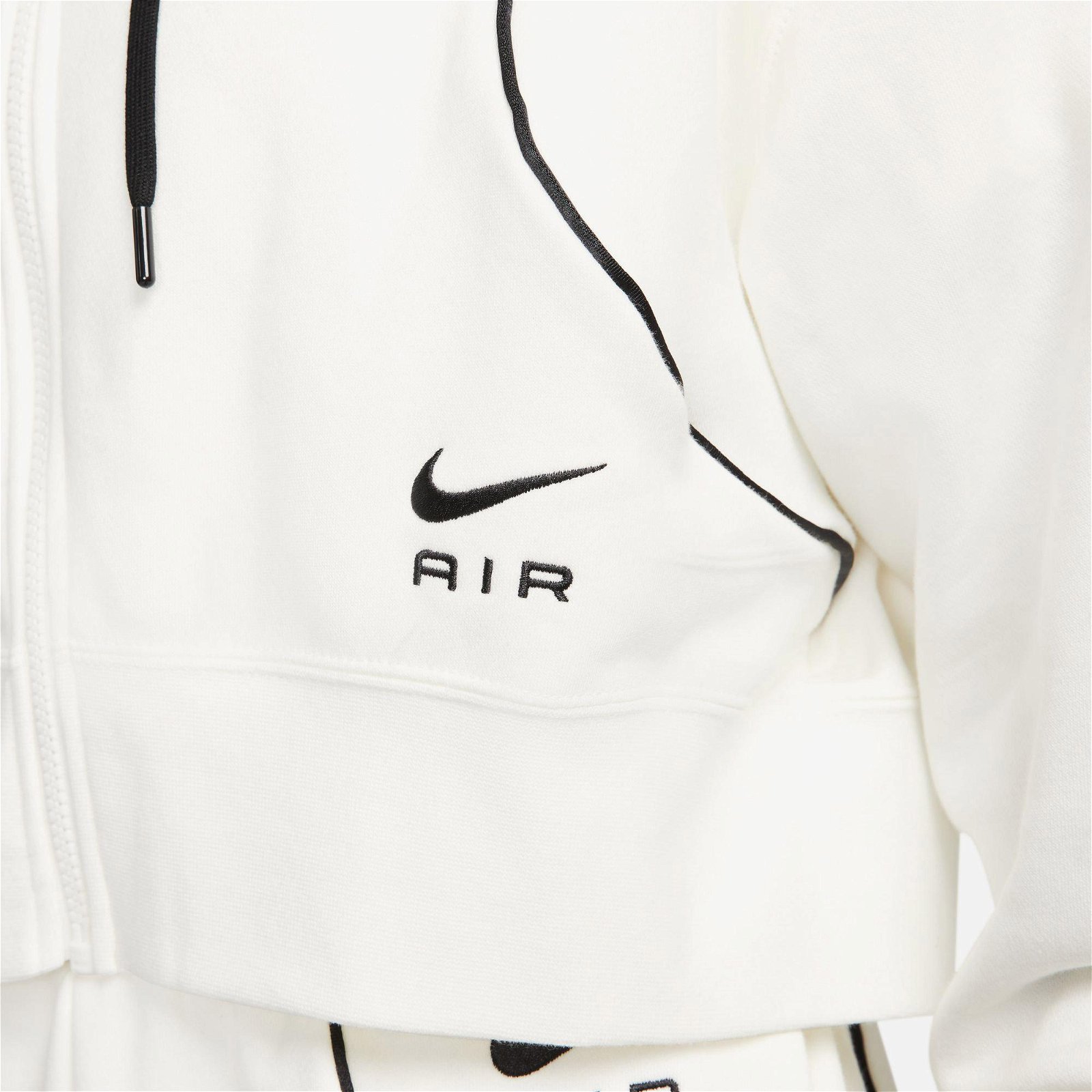 Nike Sportswear Air Fleece Hoodie Full-Zip Kadın Beyaz Sweatshirt