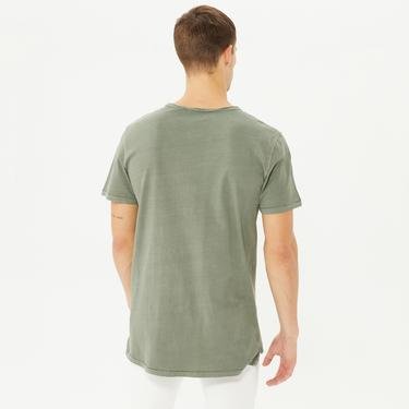  Only & Sons Onslaos Longline Vneck 3186 Erkek Yeşil T-Shirt