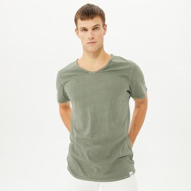  Only & Sons Onslaos Longline Vneck 3186 Erkek Yeşil T-Shirt