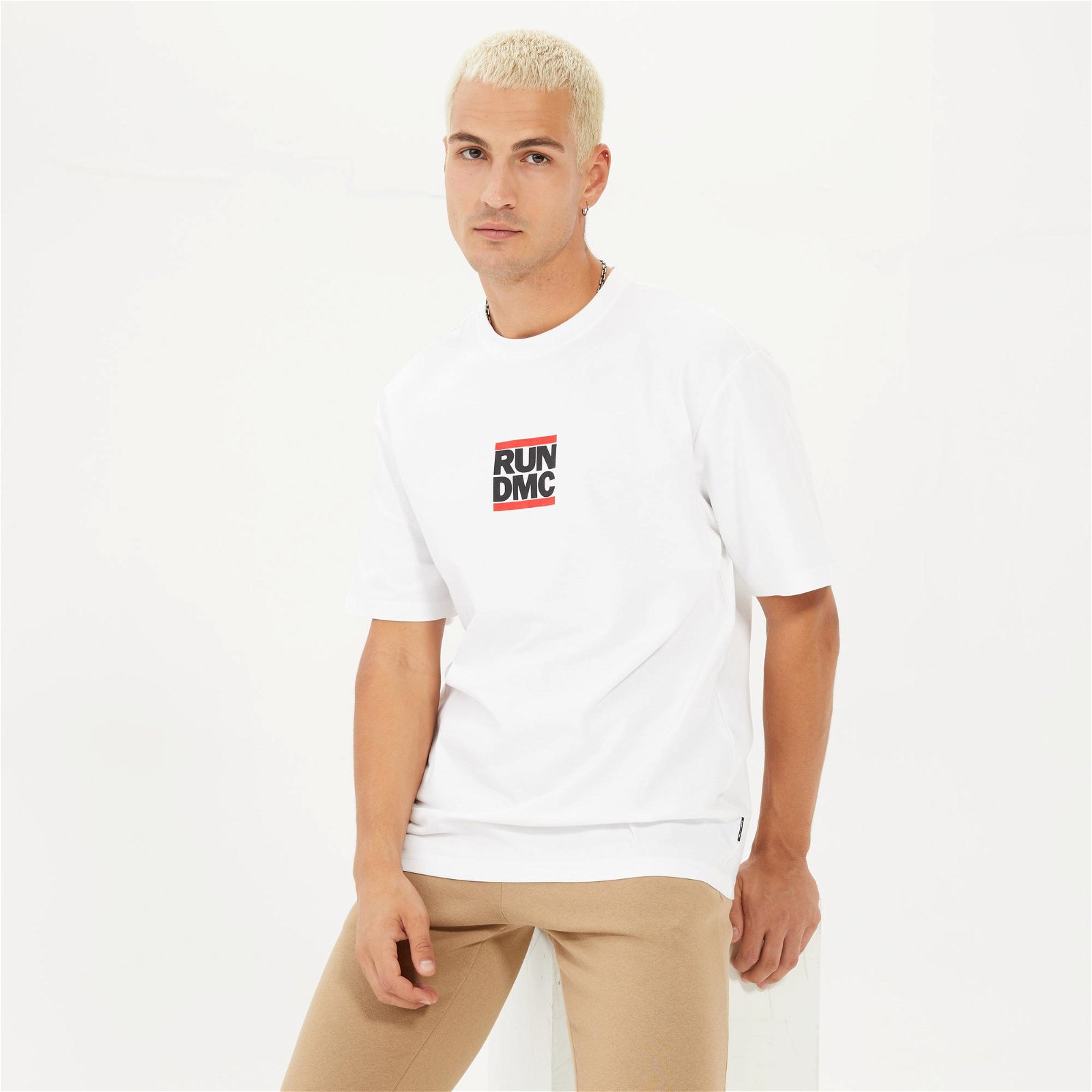 Only & Sons Onsfred Rlx Run 3073 Erkek Beyaz T-Shirt