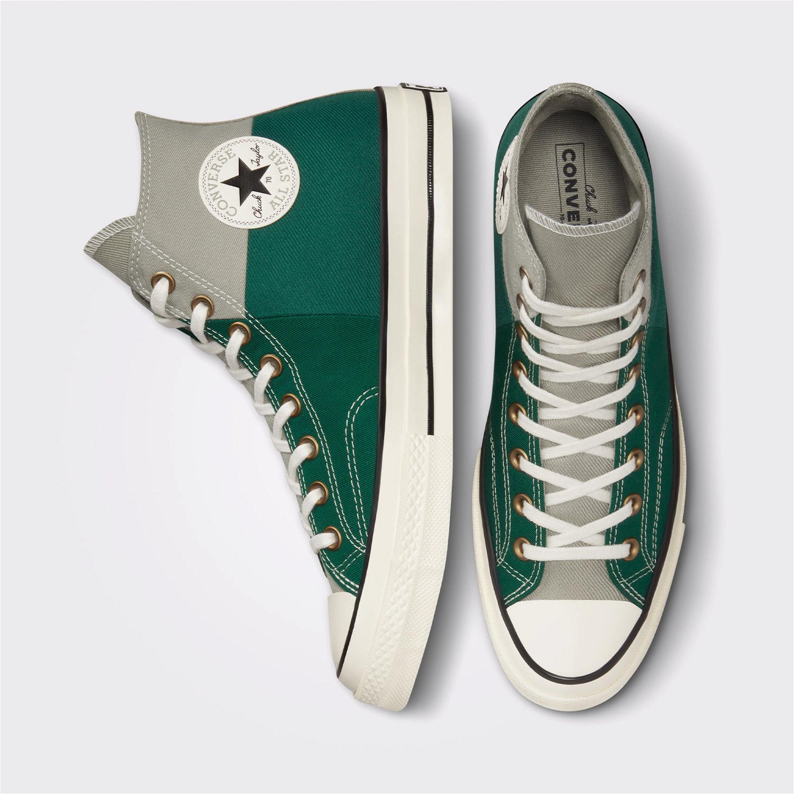 Converse High Chuck 70 Colorblocked Unisex Yeşil Sneaker