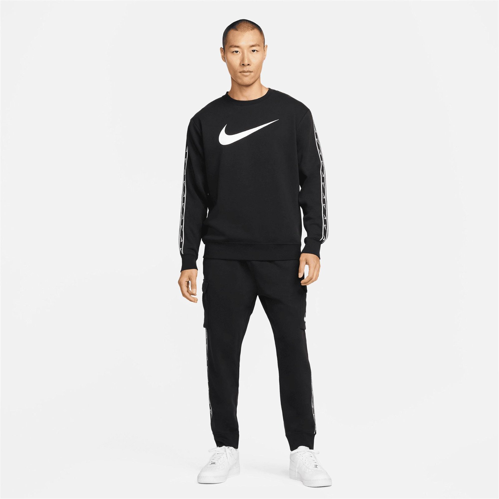 Nike Sportswear Repeat Fleece Cargo  Erkek Siyah Eşofman Altı