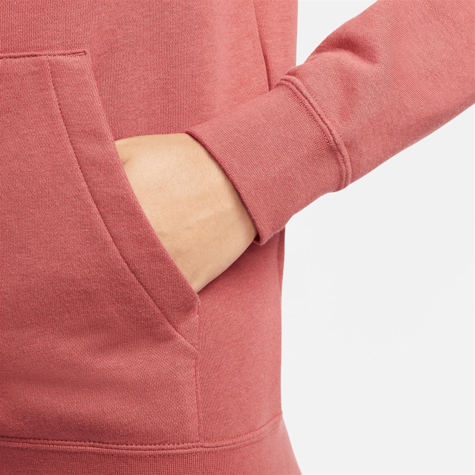 Nike Sportswear Essential Fleece Hoodie Kadın Kırmızı Sweatshirt